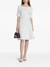 Herve Leger Donna Short-sleeved Dress In White