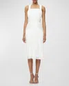 Herve Leger Marion Fringe Dress In Alabaster