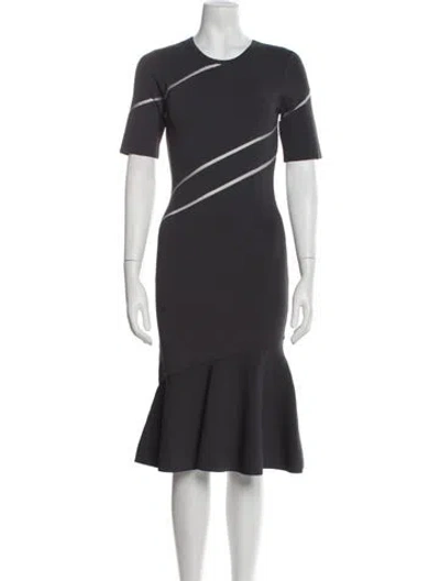 Pre-owned Herve Leger Dress In Gray