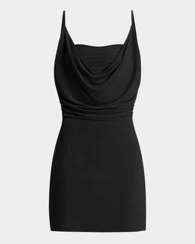 Herve Leger Elizabeth Bandage And Stretch-jersey Mini Dress In Black