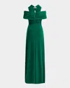 Herve Leger Elle Gown In Pine