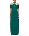 Herve Leger Elle Gown In Pine