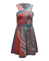 Herve Leger Eriko Tidal Wave Jacquard Dress In Multicolor Print Rayon In Multi