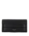 Herve Leger Etta Leather Clutch In Black Silver