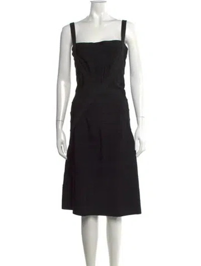 Pre-owned Herve Leger Faith Knee-length Dress In Black