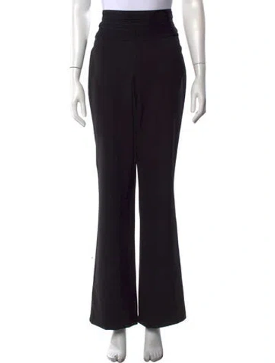 Pre-owned Herve Leger Flared Pants In Black