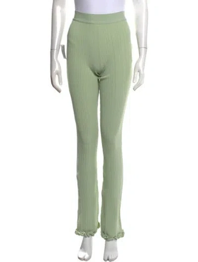 Pre-owned Herve Leger Flared Pants In Green