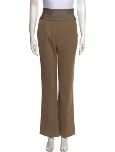 Pre-owned Herve Leger Flared Pants In Neutral