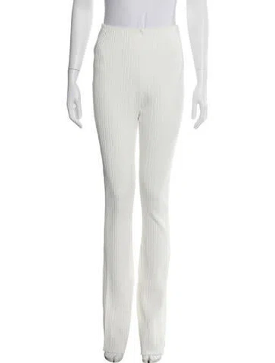 Pre-owned Herve Leger Flared Pants In White