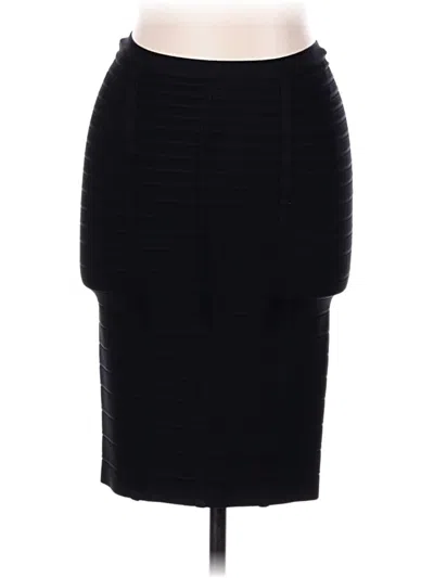 Pre-owned Herve Leger Formal Skirt In Black