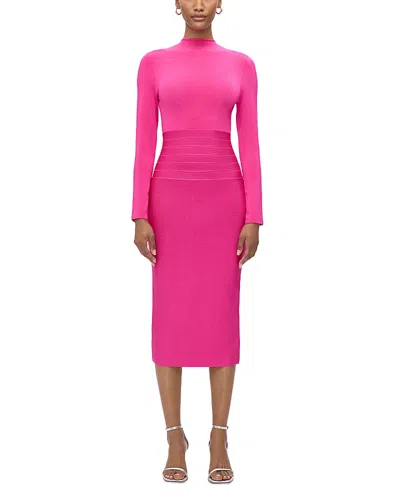 Herve Leger Freya Dress In Magenta