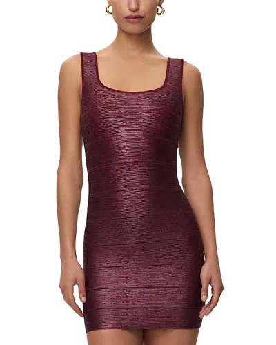 Herve Leger Gabriella Bodycon Dress In Burgundy