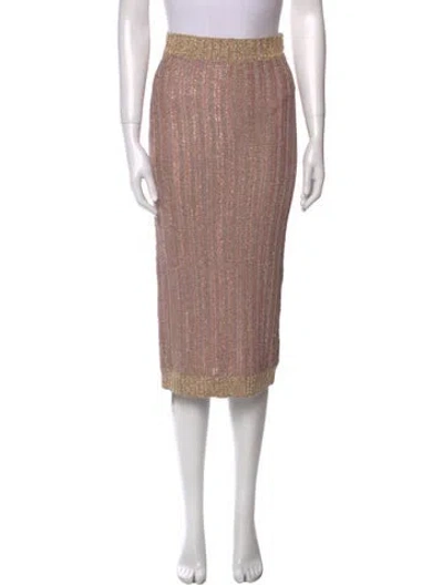Pre-owned Herve Leger Glitter Accents Knee-length Skirt