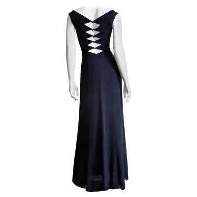 Pre-owned Herve Leger Gown With Back Cut Outs In Black
