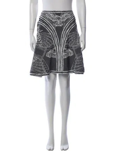 Pre-owned Herve Leger Graphic Print Mini Skirt In Multi