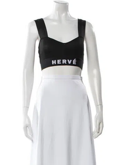 Pre-owned Herve Leger Halterneck Sleeveless Sports Bra In White