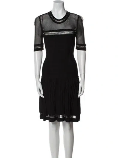 Pre-owned Herve Leger Halynn Knee-length Dress In Black