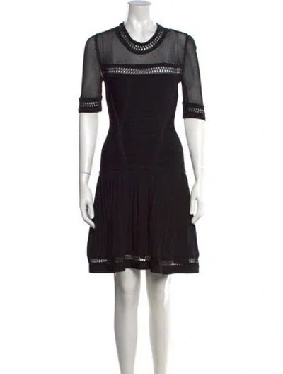 Pre-owned Herve Leger Haylynn Mini Dress In Black
