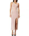 Herve Leger Icon Asymmetric One-shoulder Midi Gown In Bare