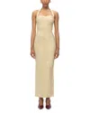 Herve Leger Womens Metallic Gold Iris Halterneck Metallic-knit Gown In Met Gold