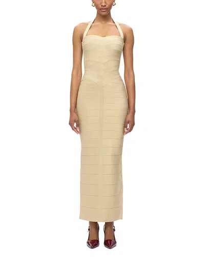 HERVE LEGER IRIS METALLIC BANDAGE DRESS