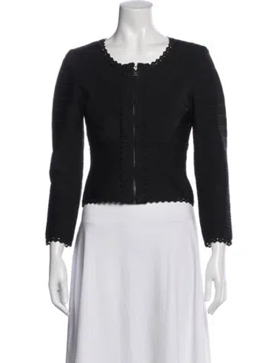 Pre-owned Herve Leger Jacket In Black