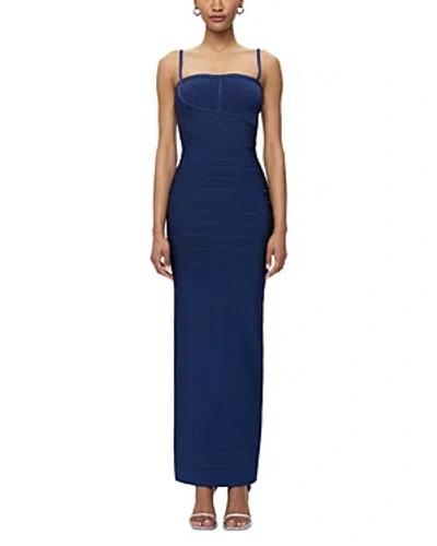 Herve Leger Jo Gown In Classic Blue