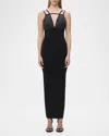 Herve Leger The Jocelyn Strappy Gown In Black