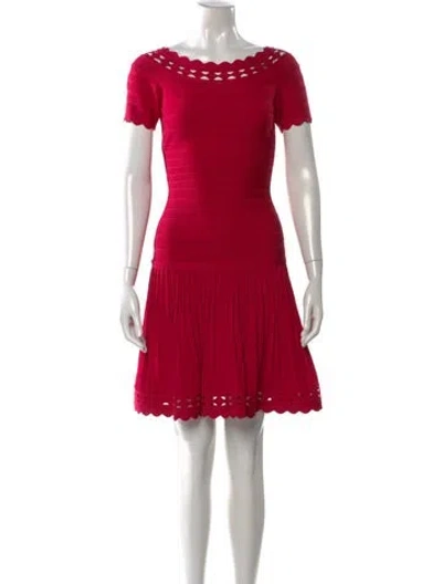 Pre-owned Herve Leger Khloe Mini Dress In Pink