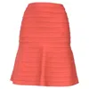 Herve Leger Knee Length Skirt In Orange Rayon In Orange