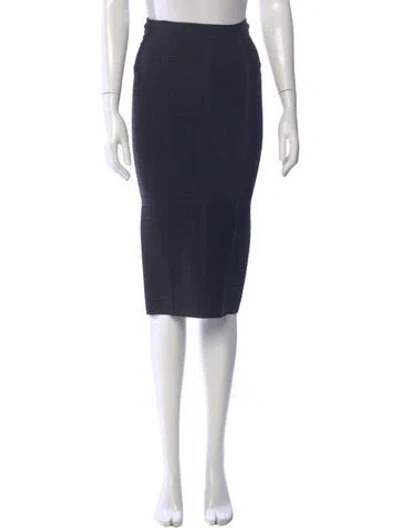 Pre-owned Herve Leger Knee-length Skirt In Black