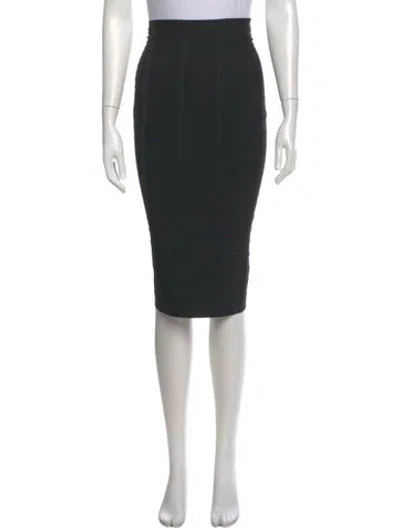 Pre-owned Herve Leger Knee-length Skirt In Black