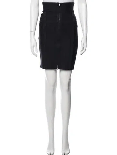 Pre-owned Herve Leger Knee-length Skirt In Black