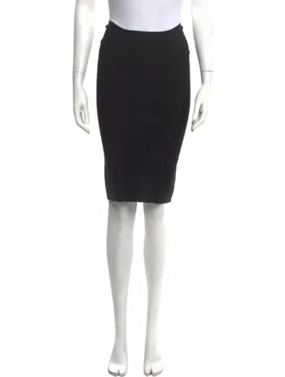 Pre-owned Herve Leger Knee-length Skirt In Black