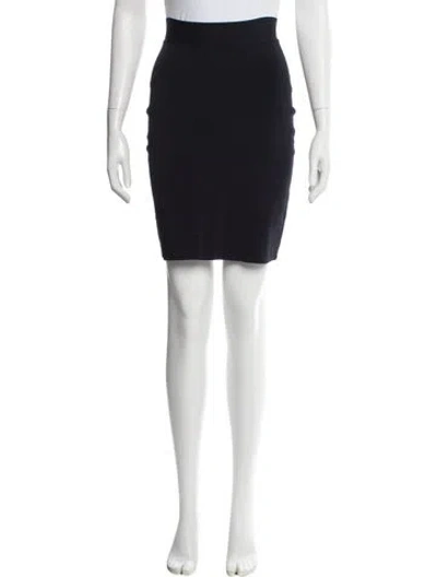 Pre-owned Herve Leger Knee-length Skirt In Blue