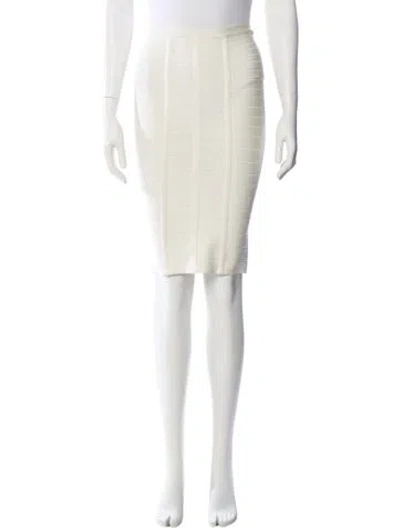 Pre-owned Herve Leger Knee-length Skirt In Neutral