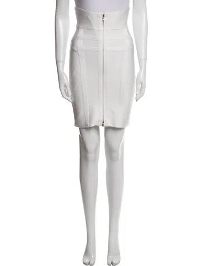 Pre-owned Herve Leger Knee-length Skirt In Neutral