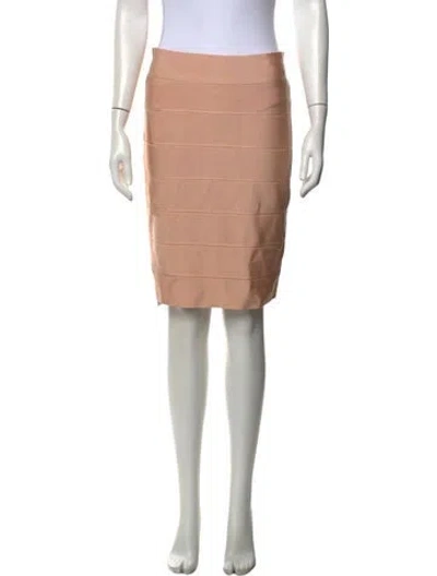 Pre-owned Herve Leger Knee-length Skirt In Neutrals