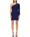 Herve Leger One Shoulder Bandage Mini Dress In Classic Blue