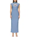Herve Leger Women's Cap Sleeve Bodycon Maxi Dress In Blue