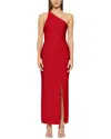 Herve Leger One Shoulder Bandage Gown In Red