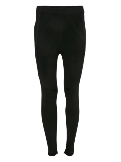 Pre-owned Herve Leger Knitted Leggings In Black