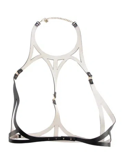 Pre-owned Herve Leger Leather Harness In Black