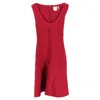 Herve Leger Lipstick Scoop Neck Mini Dress In Burgundy Rayon In Red