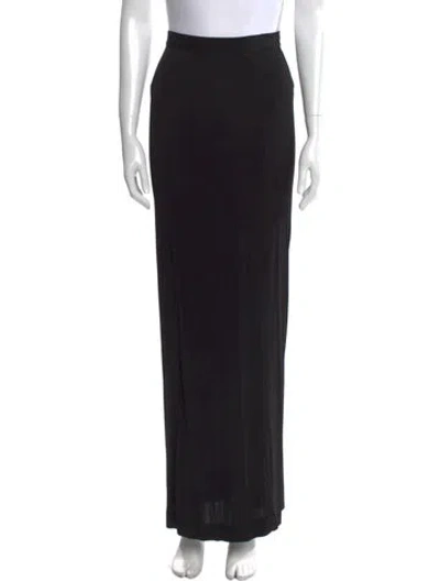 Pre-owned Herve Leger Long Skirt In Black