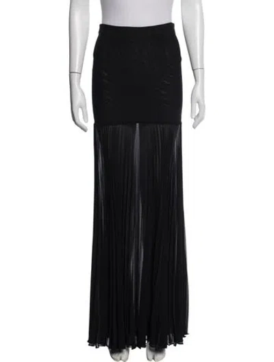 Pre-owned Herve Leger Long Skirt In Black