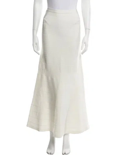 Pre-owned Herve Leger Long Skirt In Neutrals