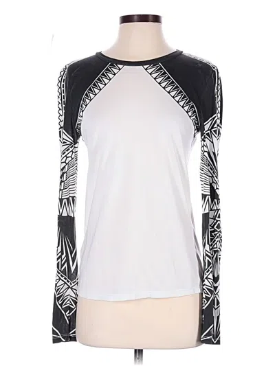 Pre-owned Herve Leger Long Sleeve T-shirt In White