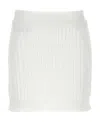Herve Leger Hervé Léger 'ottoman Low Rise Mini' Skirt In White