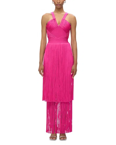 Herve Leger Margaret Dress In Magenta